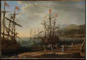 Claude Lorrain The Trojan Women Set Fire to their Fleet Spain oil painting artist